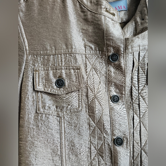 Drama Gold Metallic Size 4 Button Up Blazer Jacket - Picture 4 of 9